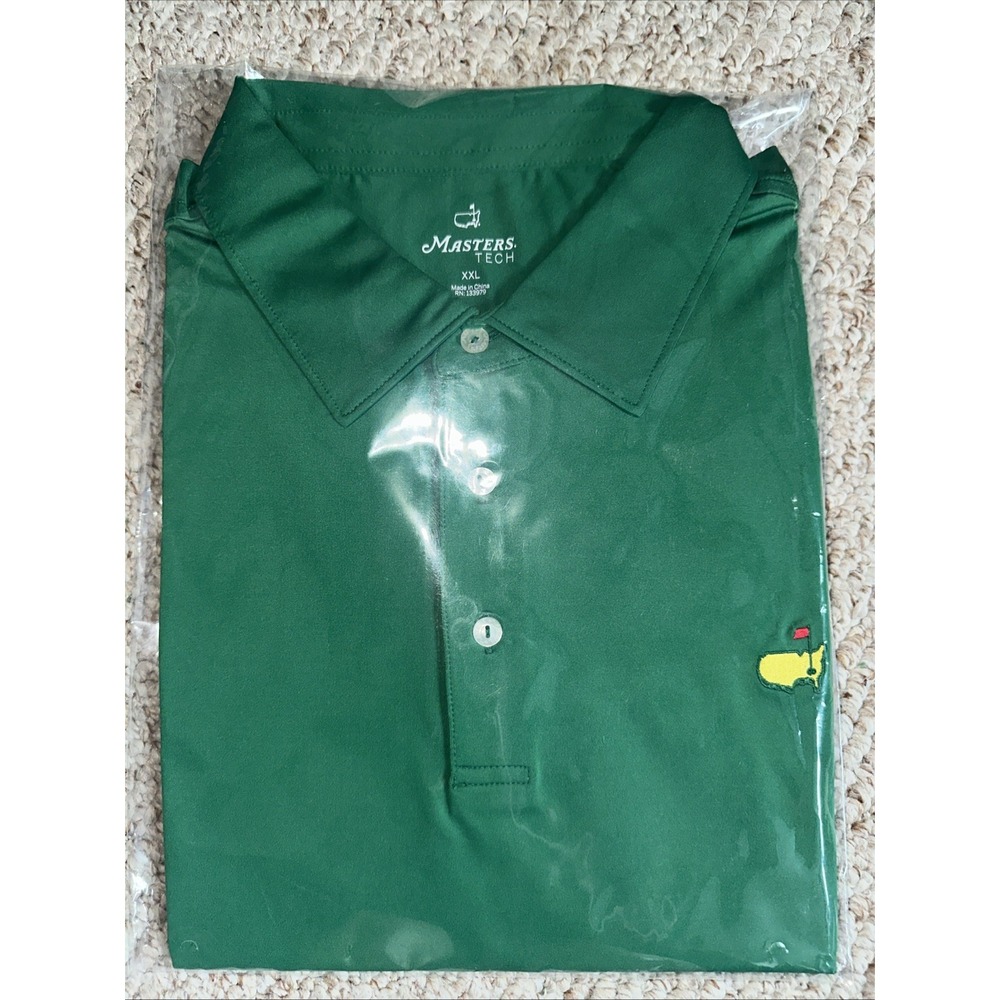 2026 Masters Tech Tournament Pine Green Golf XXL Polo Shirt Augusta National NEW